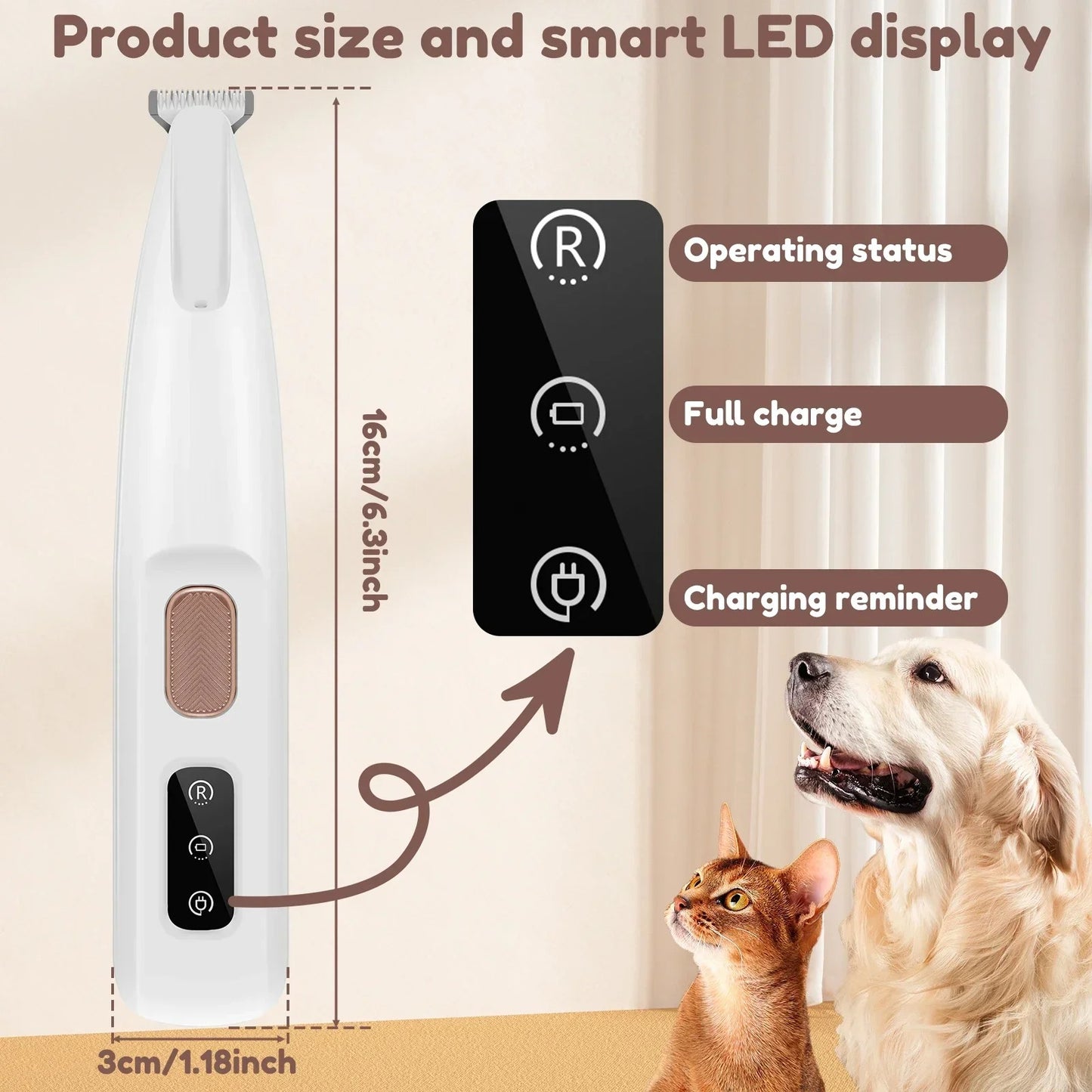 New Dog - Cat Paw Trimmer with LED Light